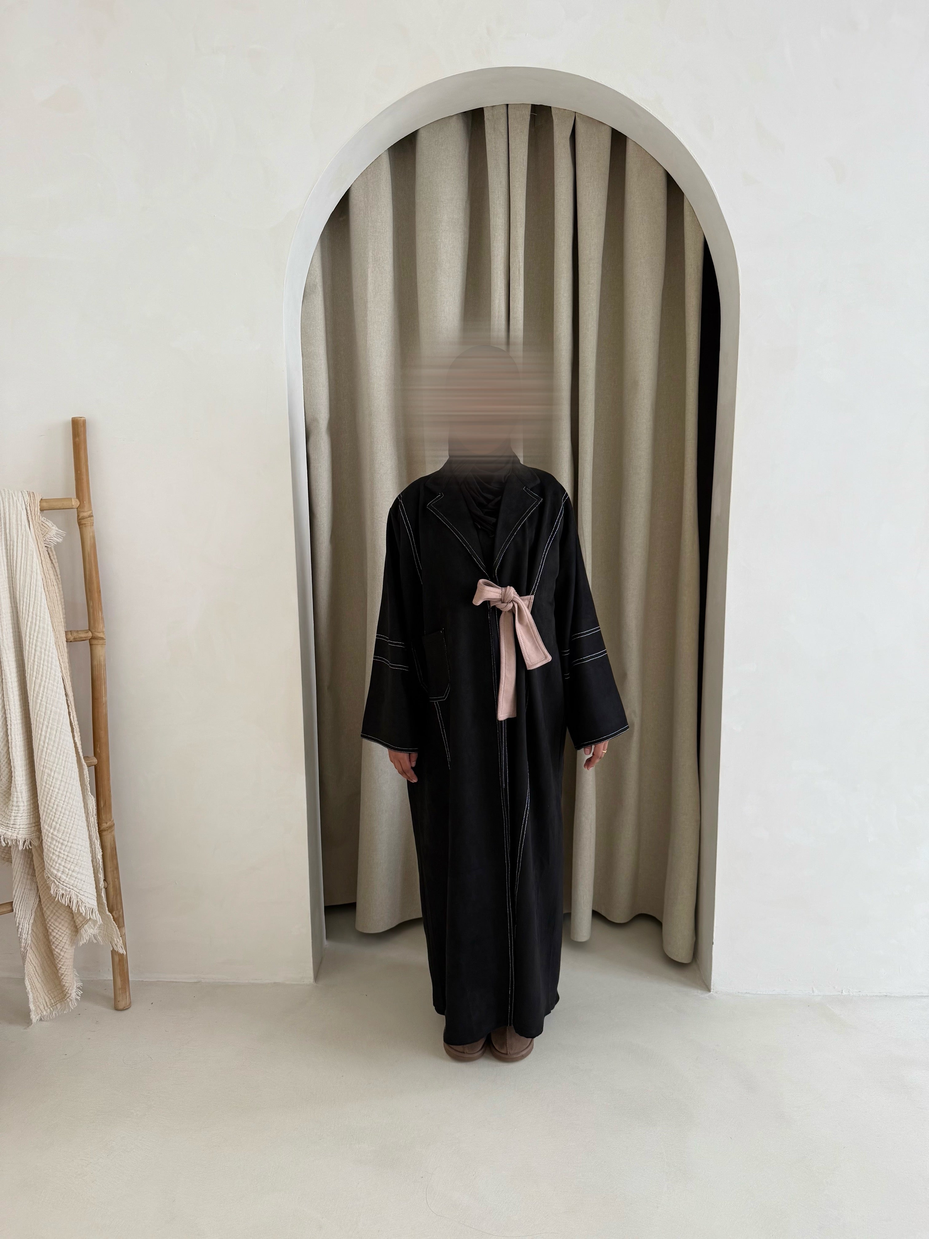 Contrast kimono Set
