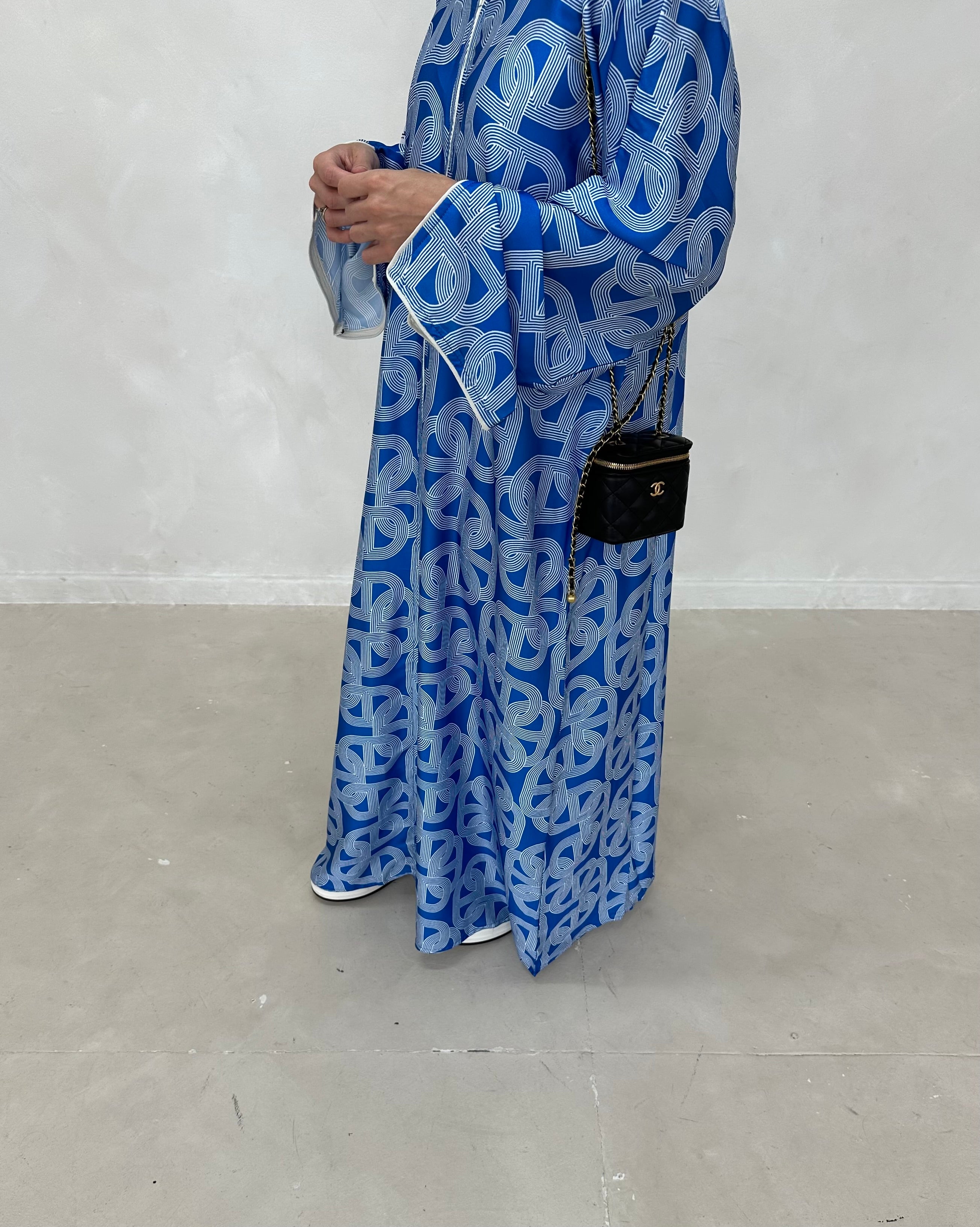Premium satin print Chain D’Ancre Dress