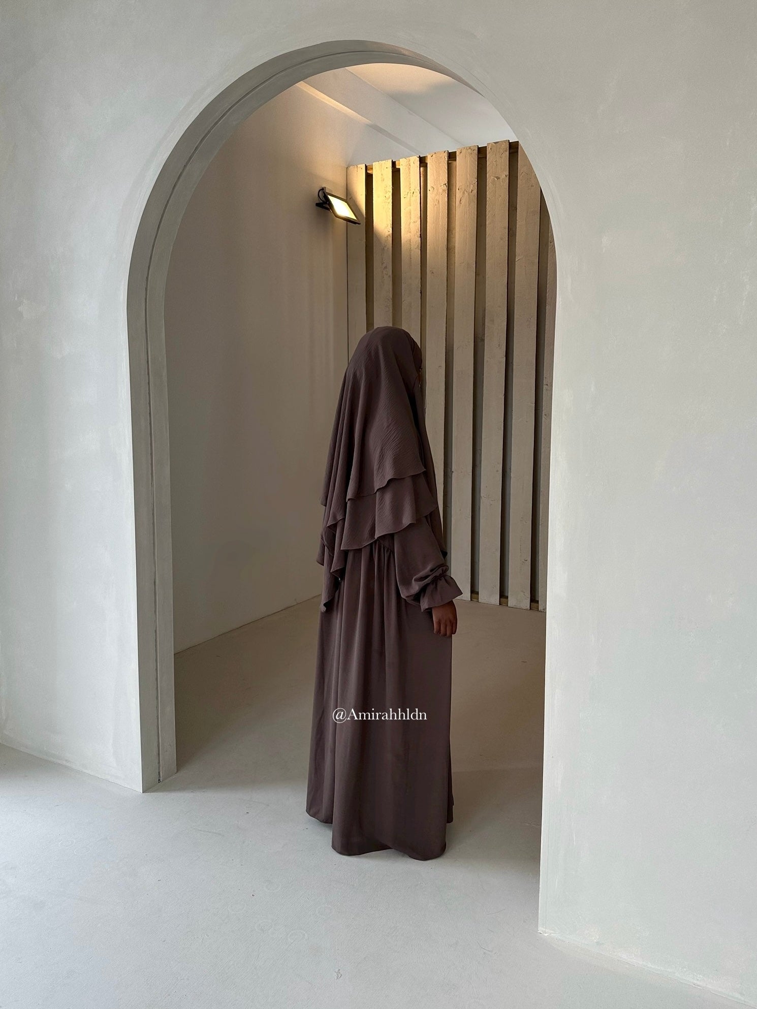 Amanah abaya & khimar - Ruffle sleeve set