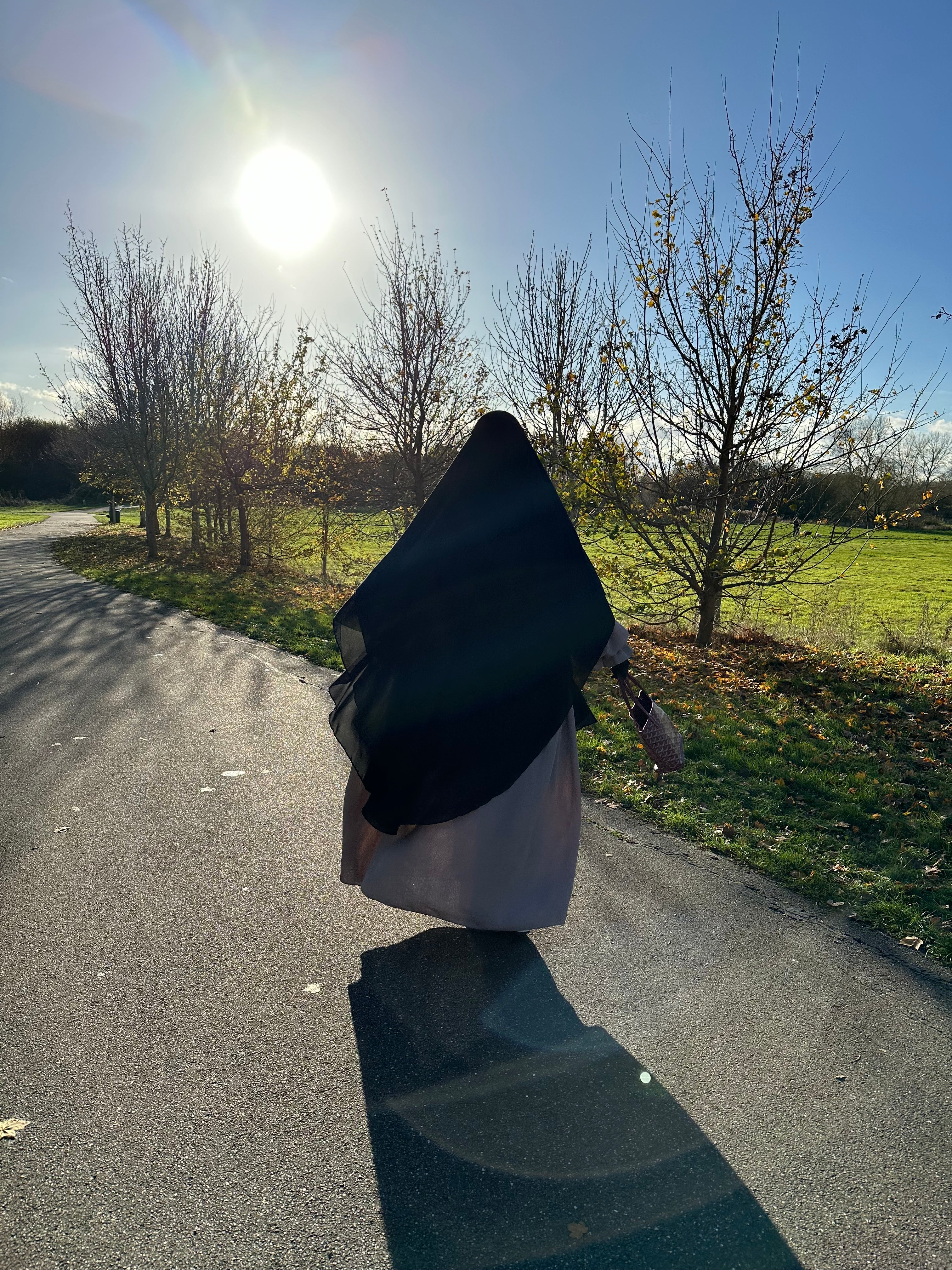 2 layer wool chiffon Khimar