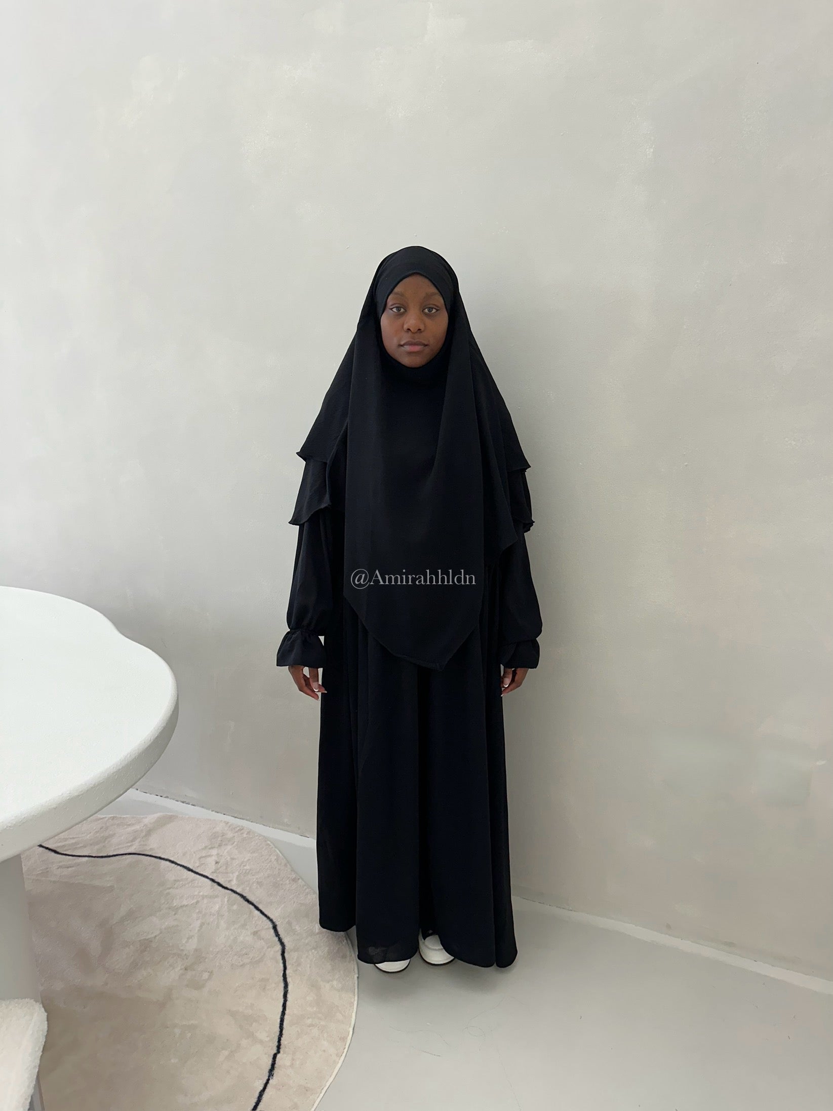 Amanah abaya & khimar - Ruffle sleeve set