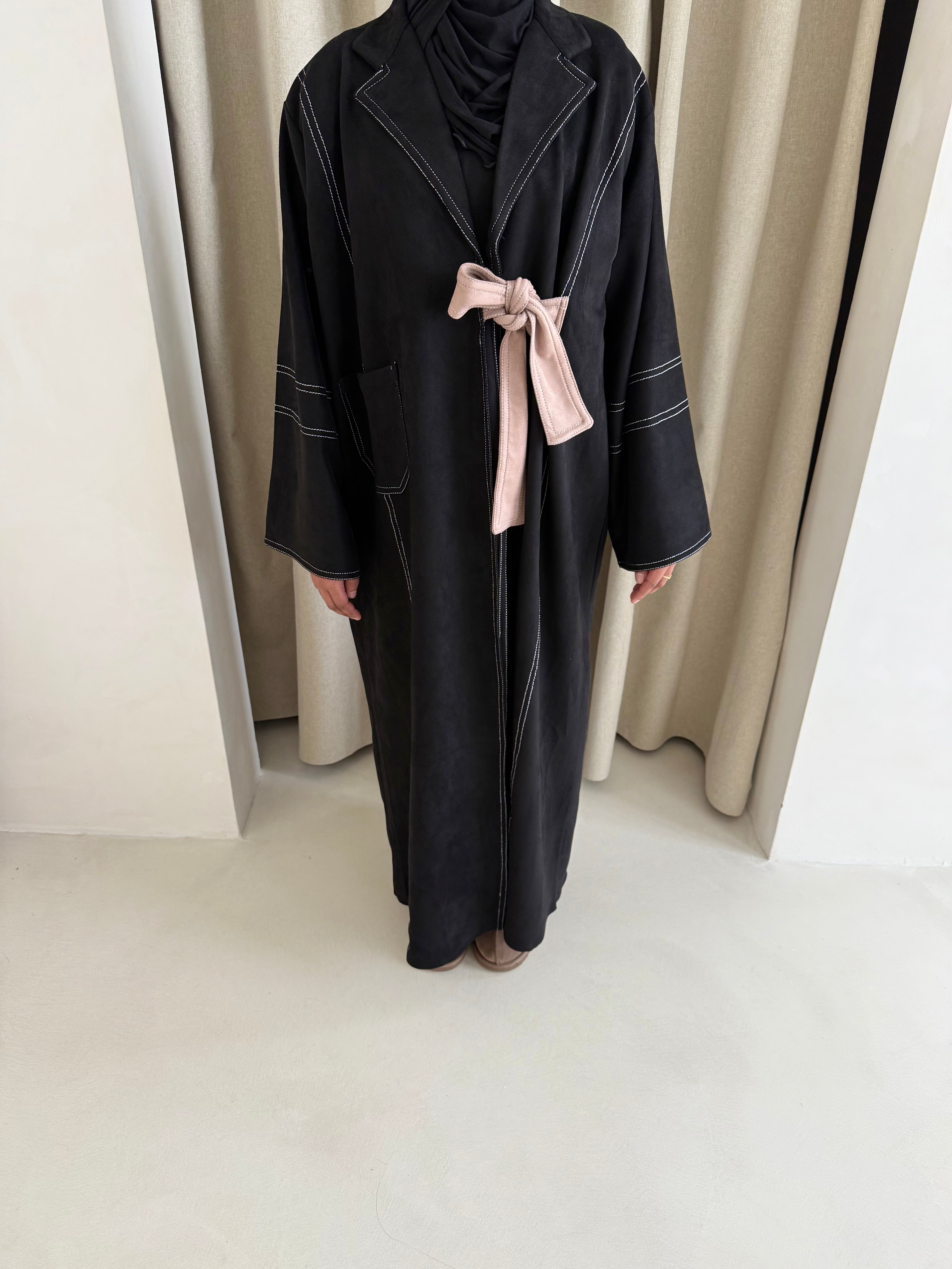 Contrast kimono Set