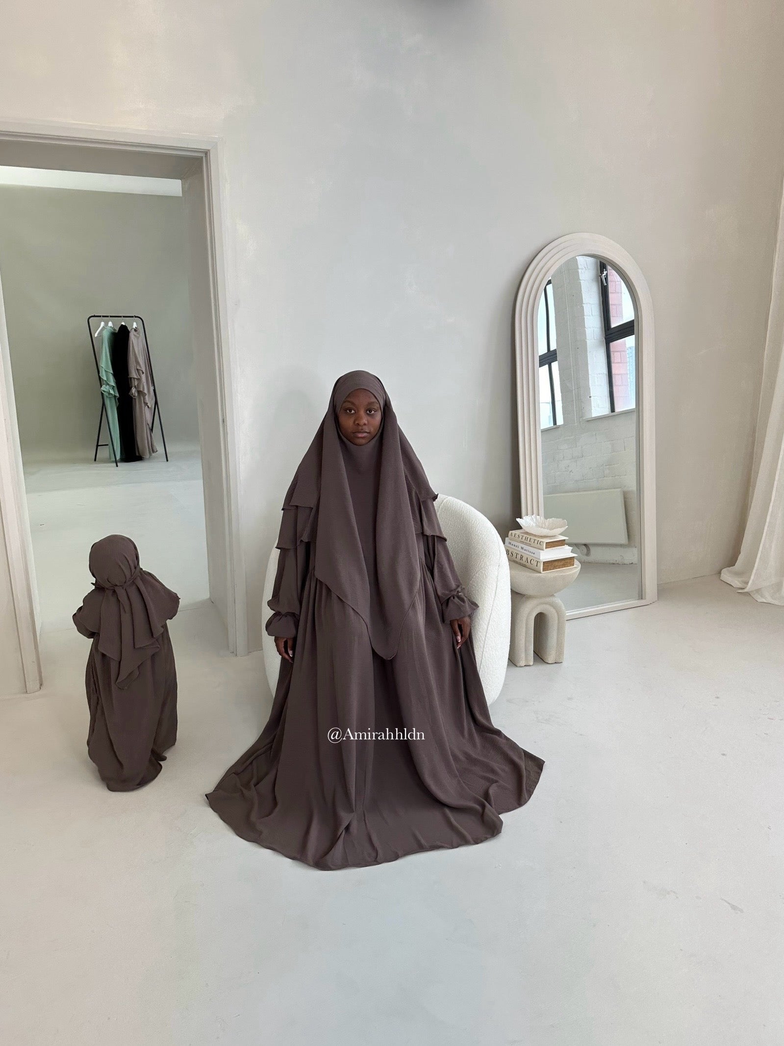 Amanah abaya & khimar - Ruffle sleeve set