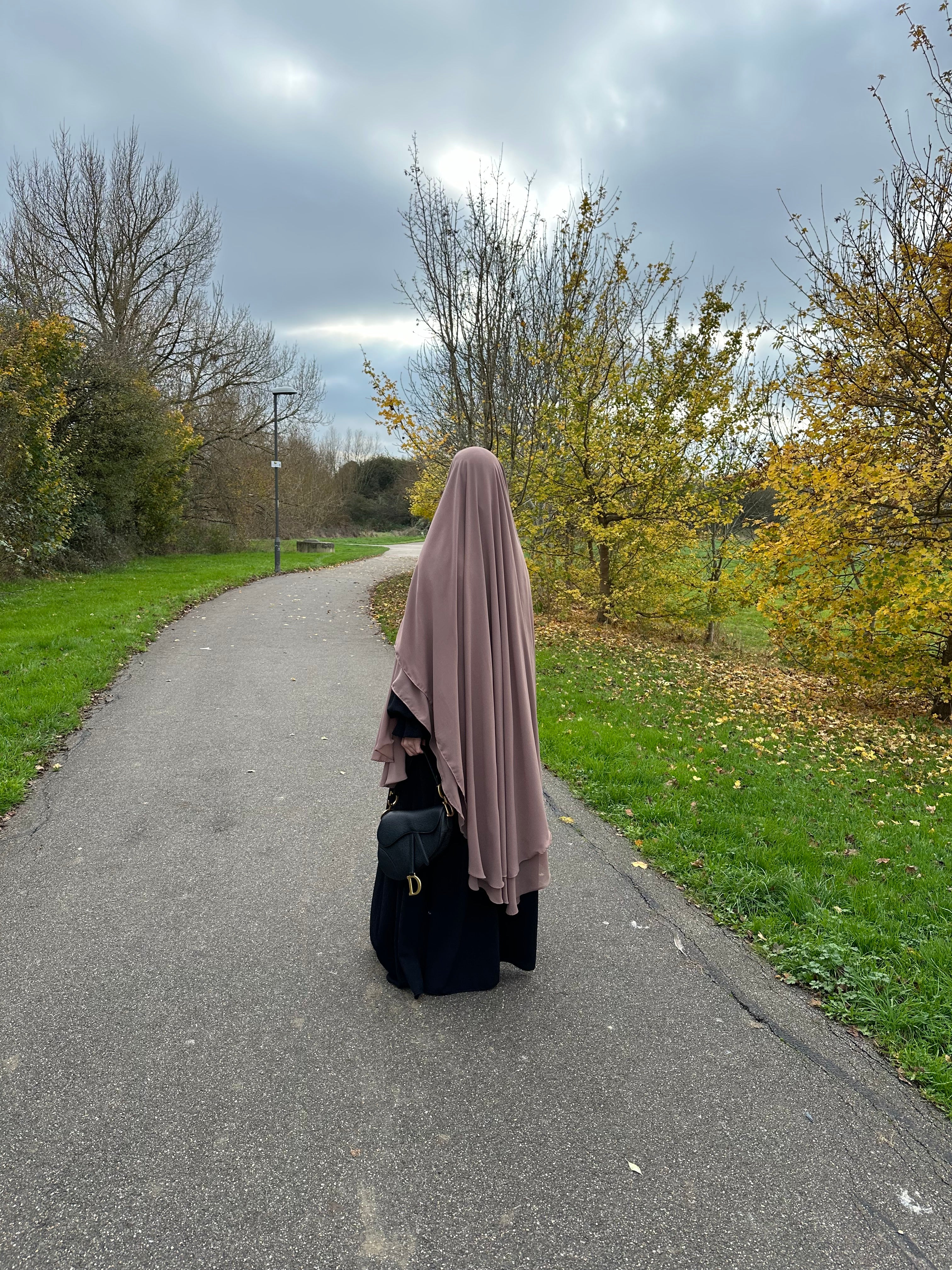2 layer wool chiffon Khimar
