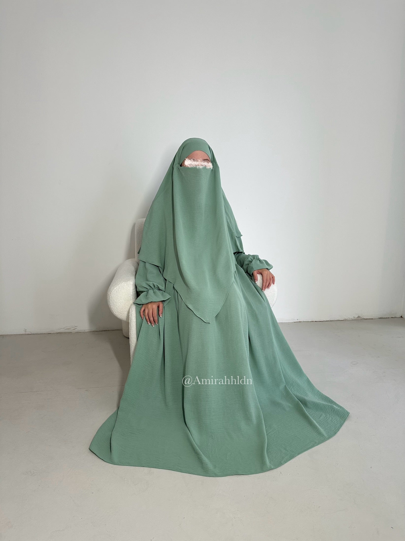 Amanah abaya & khimar - Ruffle sleeve set