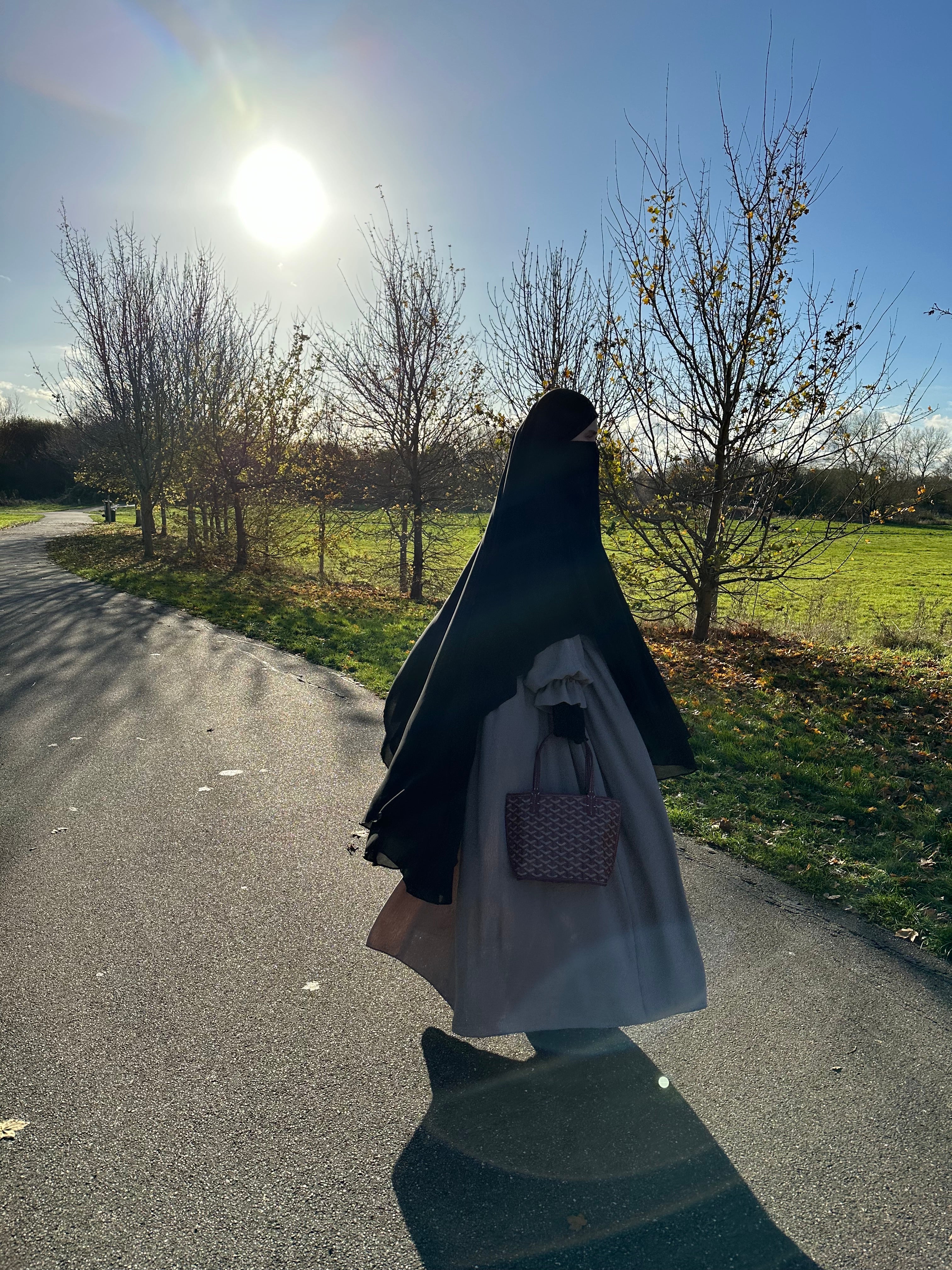 2 layer wool chiffon Khimar