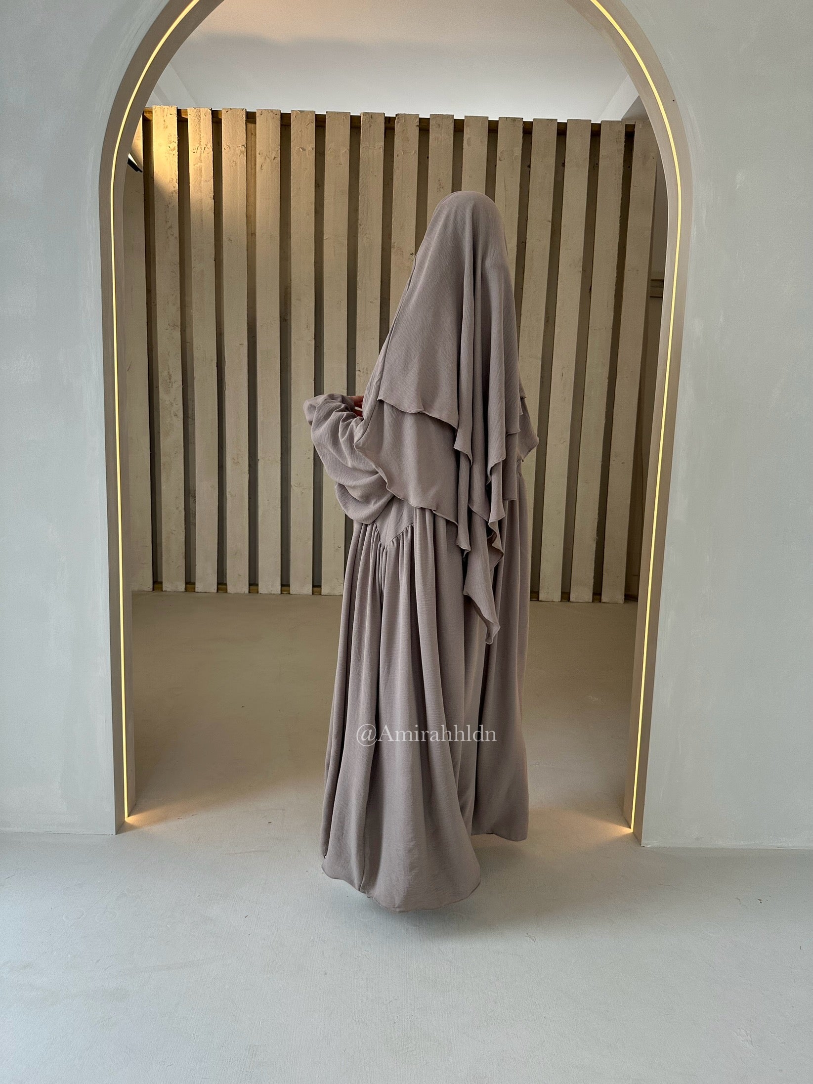 Amanah abaya & khimar - Ruffle sleeve set