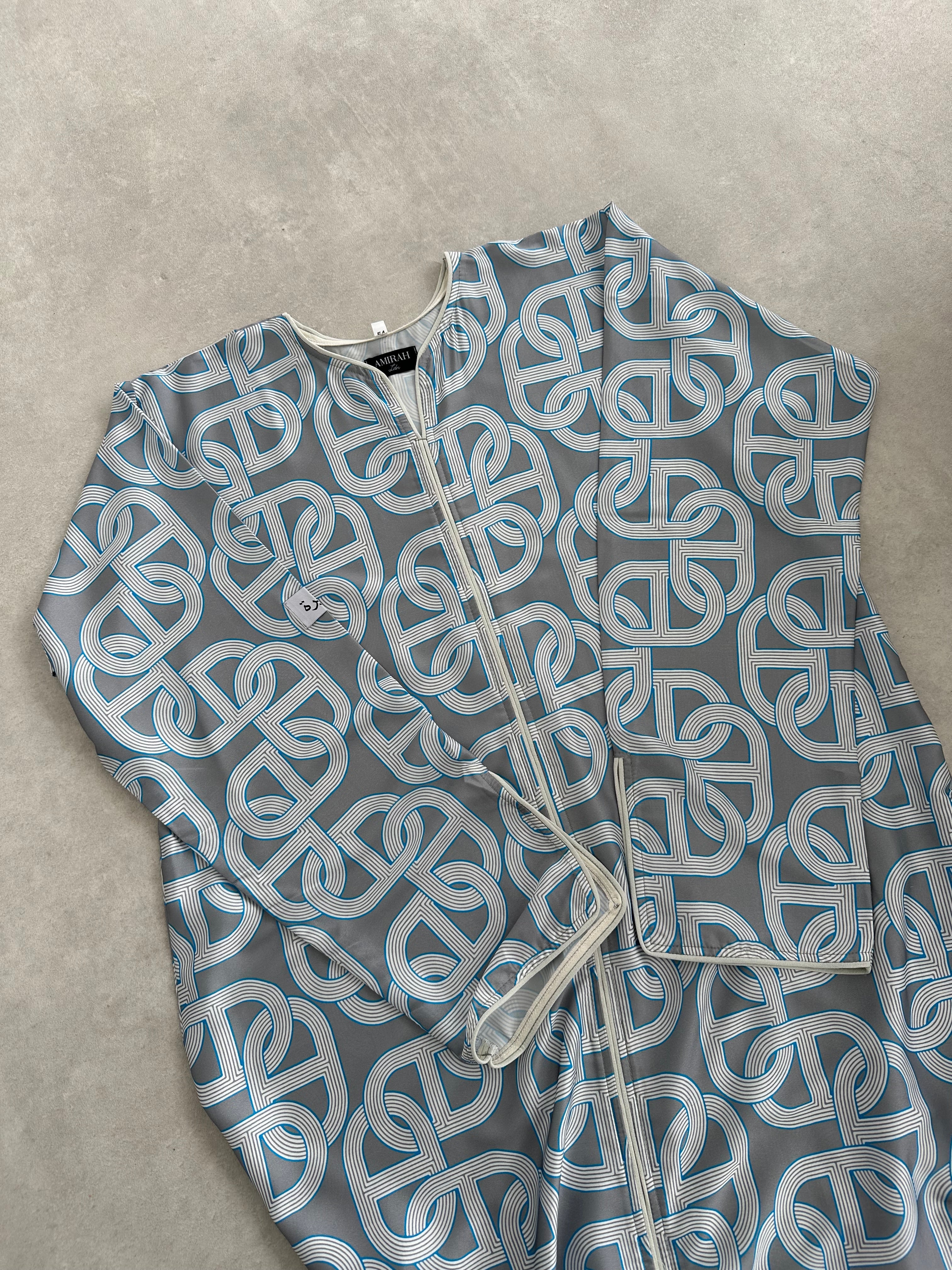 Premium satin print Chain D’Ancre Dress