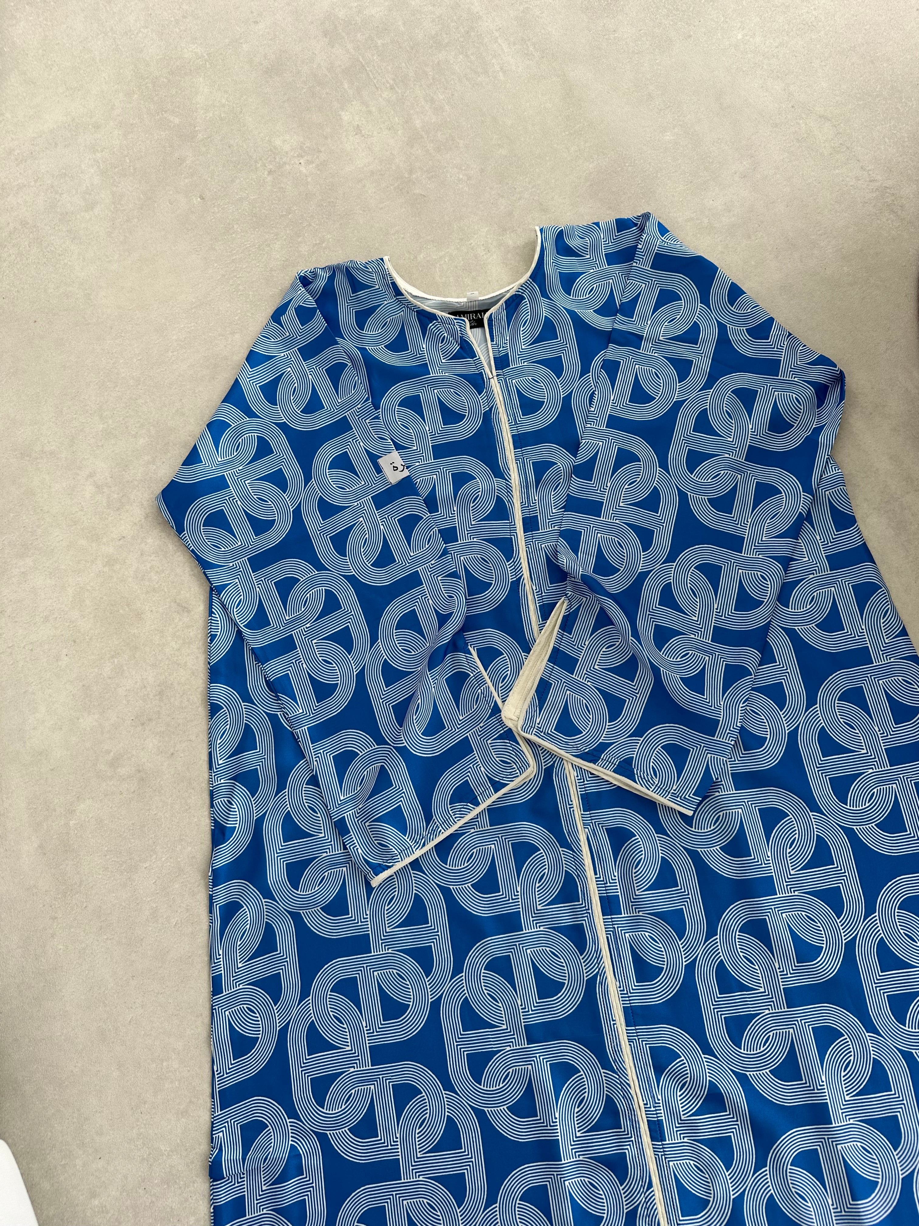 Premium satin print Chain D’Ancre Dress