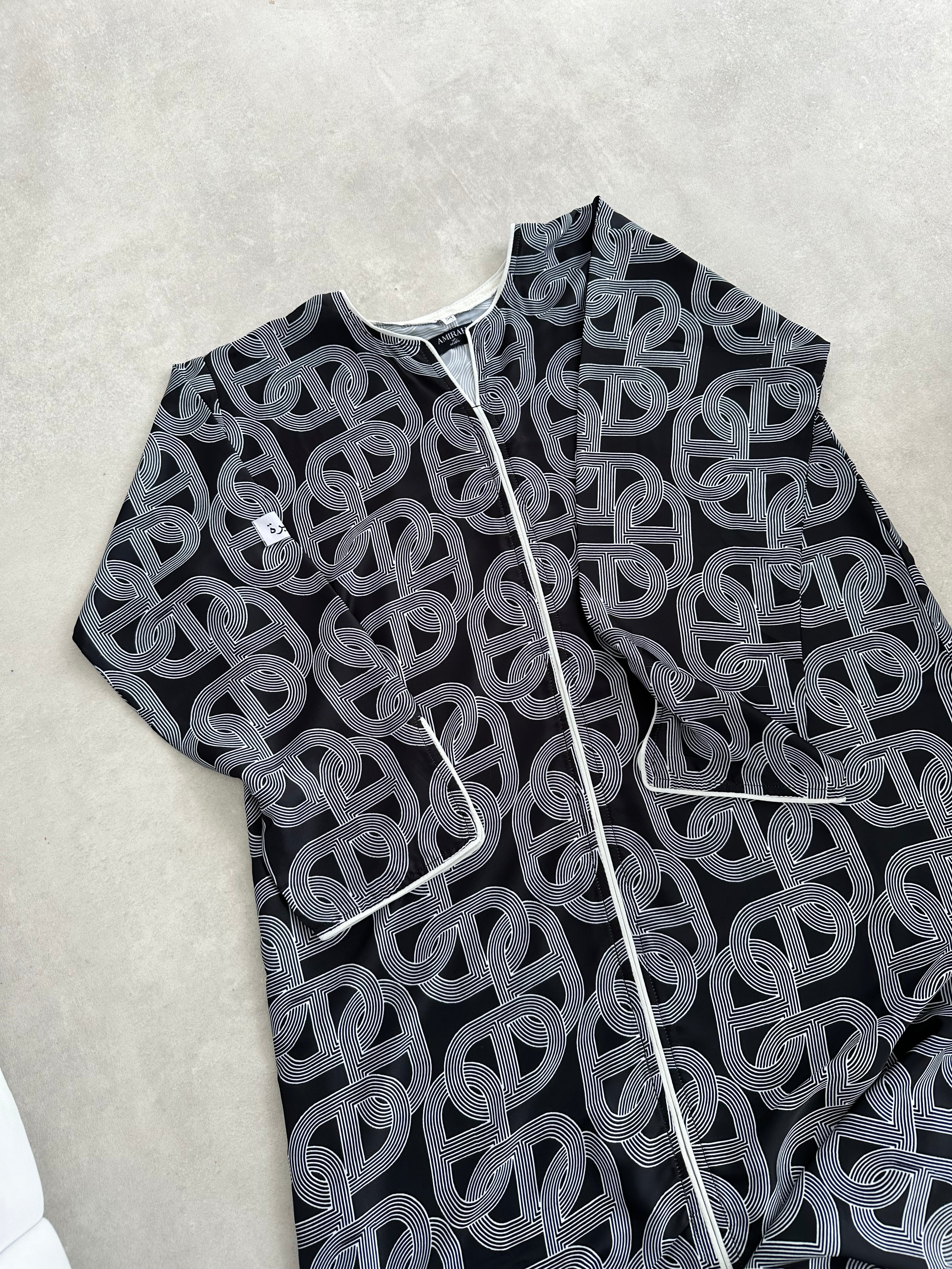 Premium satin print Chain D’Ancre Dress