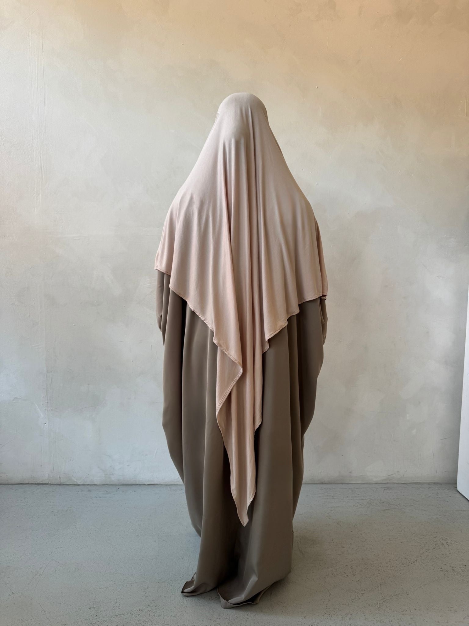 Premium Korean nida greige princesa abaya
