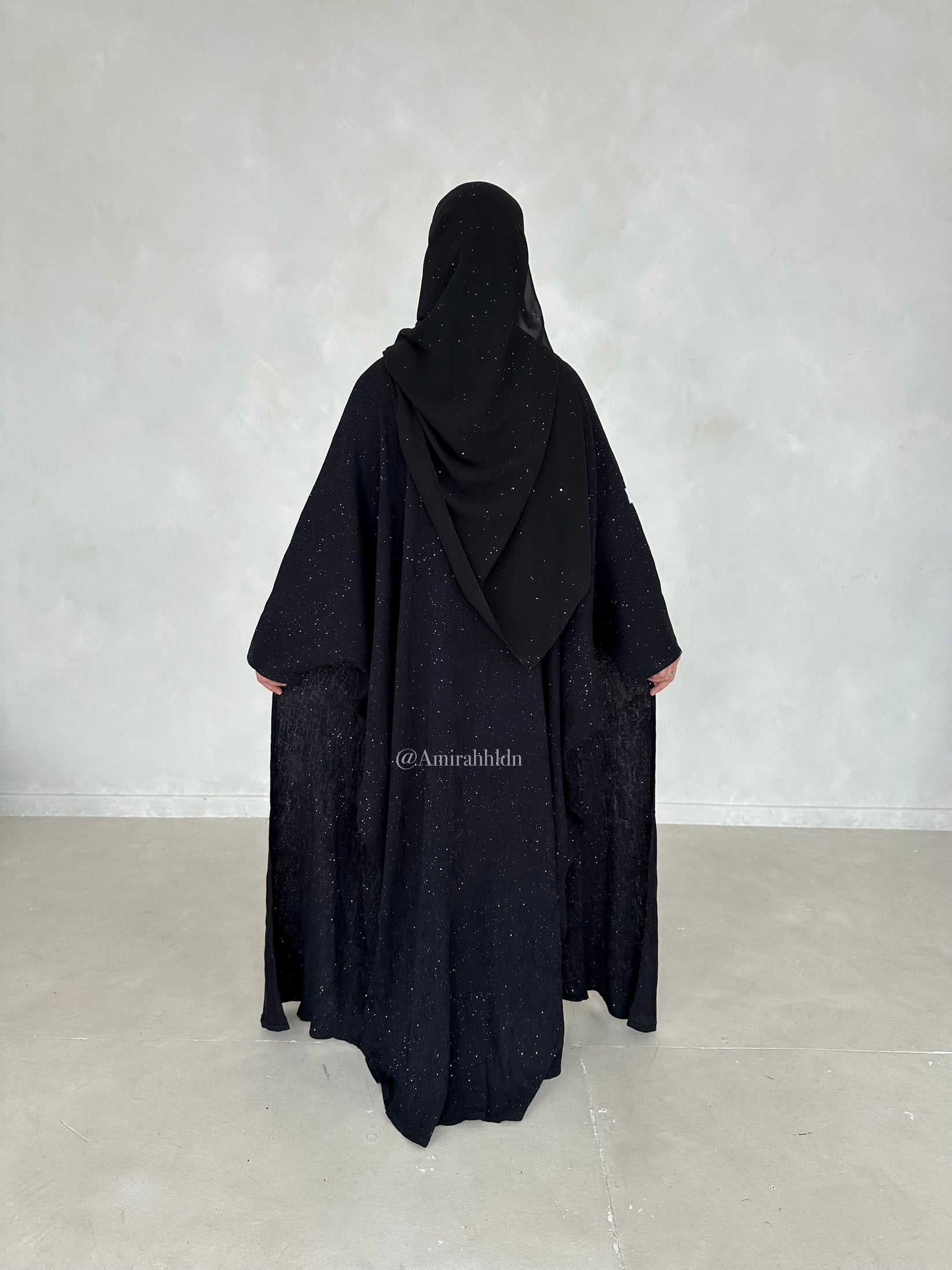 Coco Pleated Abaya set - Onyx