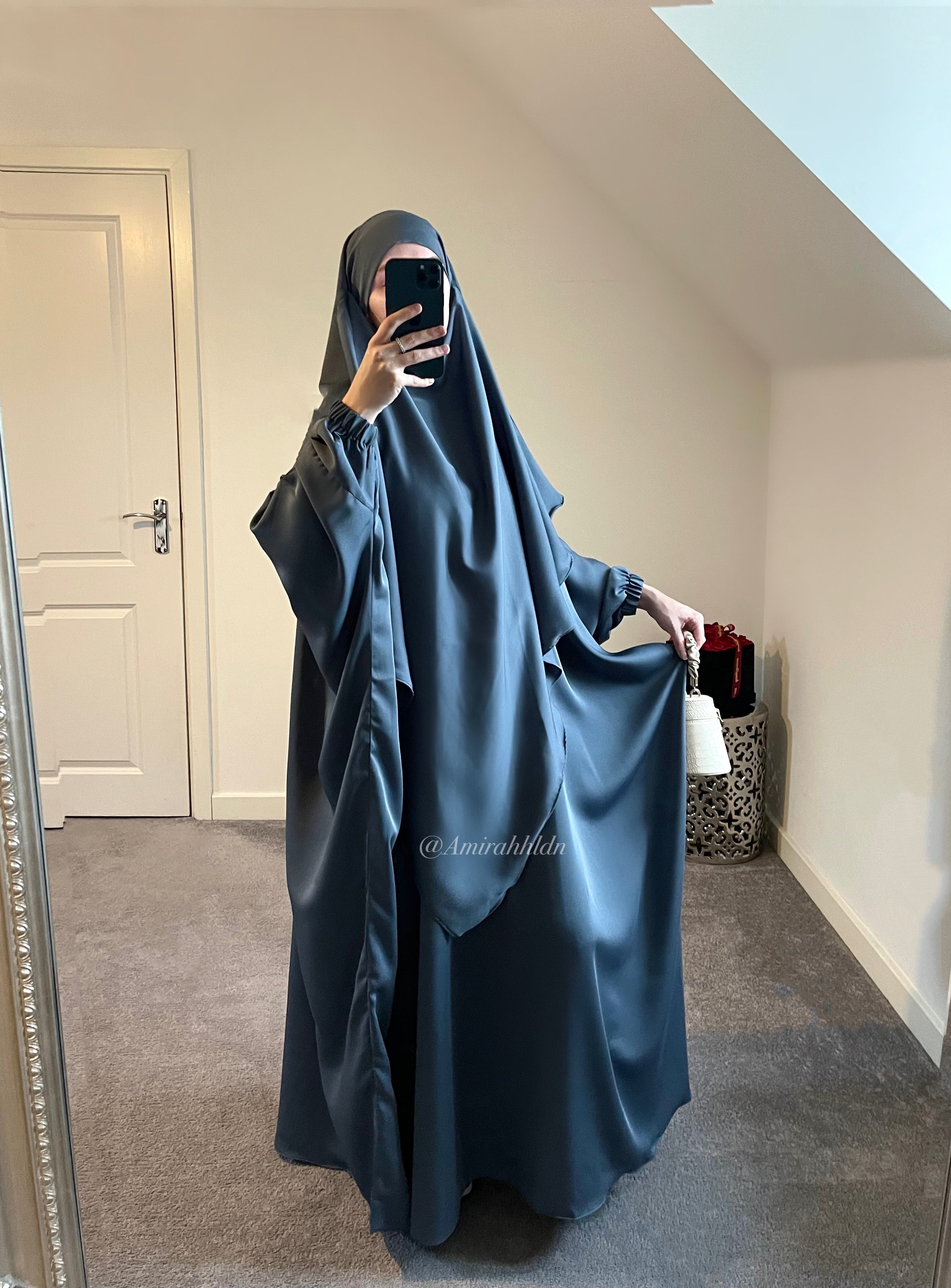 Slate Blue Princesa Abaya