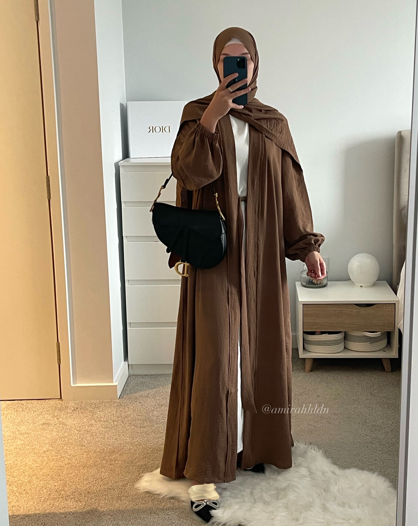 Brown Sara abaya set